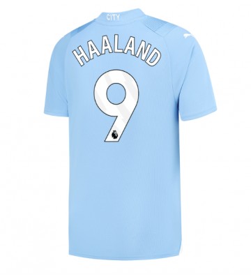 Manchester City Erling Haaland #9 Primera Equipación 2023-24 Manga Corta